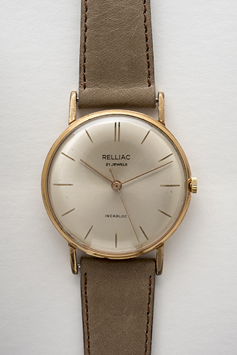 Montre-bracelet mécanique Relliac (mouvement Judex 50). © Sonia Dourlot / Région Bourgogne-Franche-Comté, Inventaire du patrimoine - 2015
