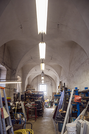 Atelier de menuiserie dans l'ancienne caserne. © Mary Ruffinoni / Région Bourgogne-Franche-Comté, Inventaire du patrimoine - 2015