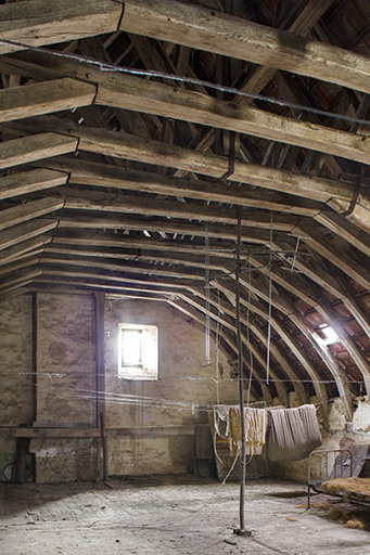 Vue rapprochée de la charpente. © Sonia Dourlot / Région Bourgogne-Franche-Comté, Inventaire du patrimoine - 2015 Vue rapprochée de la charpente. © Sonia Dourlot / Région Bourgogne-Franche-Comté, Inventaire du patrimoine - 2015