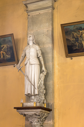 Statue représentant Jeanne d'Arc. © Sonia Dourlot / Région Bourgogne-Franche-Comté, Inventaire du patrimoine - 2015