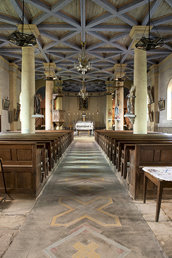 Vue intérieure de la nef. © Sonia Dourlot / Région Bourgogne-Franche-Comté, Inventaire du patrimoine - 2015