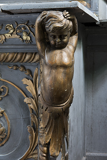 Détail du retable. © Sonia Dourlot / Région Bourgogne-Franche-Comté, Inventaire du patrimoine - 2015 Détail du retable. © Sonia Dourlot / Région Bourgogne-Franche-Comté, Inventaire du patrimoine - 2015