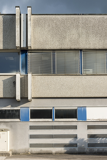Façade ouest : une travée de l'atelier de 1970. © Sonia Dourlot / Région Bourgogne-Franche-Comté, Inventaire du patrimoine - 2016 Façade ouest : une travée de l'atelier de 1970. © Sonia Dourlot / Région Bourgogne-Franche-Comté, Inventaire du patrimoine - 2016