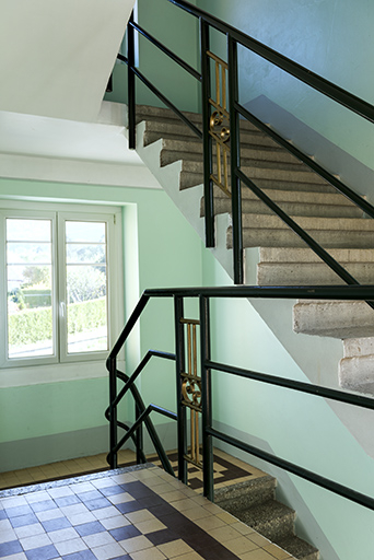 Escalier. © Sonia Dourlot / Région Bourgogne-Franche-Comté, Inventaire du patrimoine - 2016