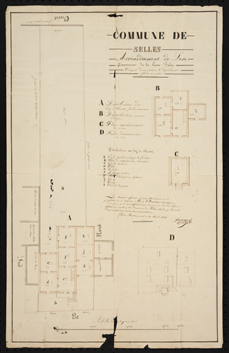 Plan d'aménagement du presbytère (1836). © Sonia Dourlot (reproduction) / Archives départementales de la Haute-Saône - 2016 Plan d'aménagement du presbytère (1836). © Sonia Dourlot (reproduction) / Archives départementales de la Haute-Saône - 2016