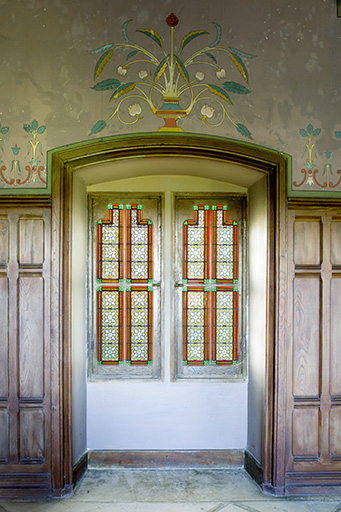 Intéieur : détail d'une des baies située au nord. © Sonia Dourlot / Région Bourgogne-Franche-Comté, Inventaire du patrimoine - 2016