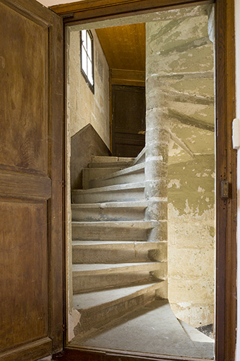 Escalier en vis. © Sonia Dourlot / Région Bourgogne-Franche-Comté, Inventaire du patrimoine - 2016