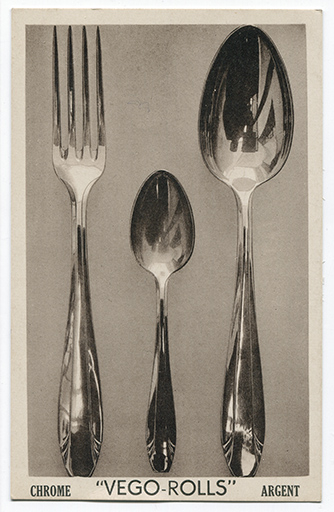 Orfèvrerie "Vego". Etablissements Vermot-Gaud à Morteau (Doubs) [recto d'une carte publicitaire], milieu 20e siècle. © Laurent Poupard / Région Bourgogne-Franche-Comté, Inventaire du patrimoine - 2017