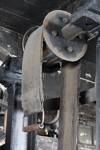 Tambour et courroie de commande. © Sonia Dourlot / Région Bourgogne-Franche-Comté, Inventaire du patrimoine - 2017