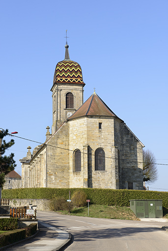 L'église, vue depuis l'Est. © Jérôme Mongreville / Région Bourgogne-Franche-Comté, Inventaire du patrimoine - 2017 L'église, vue depuis l'Est. © Jérôme Mongreville / Région Bourgogne-Franche-Comté, Inventaire du patrimoine - 2017