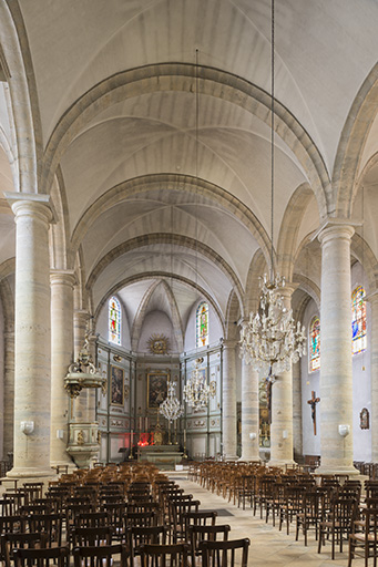 Vue générale de la nef centrale. © Jérôme Mongreville / Région Bourgogne-Franche-Comté, Inventaire du patrimoine - 2017 Vue générale de la nef centrale. © Jérôme Mongreville / Région Bourgogne-Franche-Comté, Inventaire du patrimoine - 2017