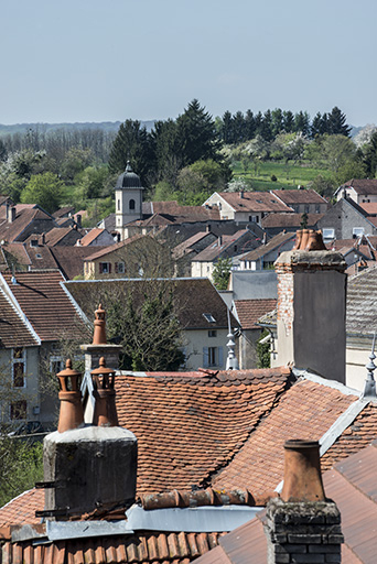 La rue depuis les toits. © Jérôme Mongreville / Région Bourgogne-Franche-Comté, Inventaire du patrimoine - 2017