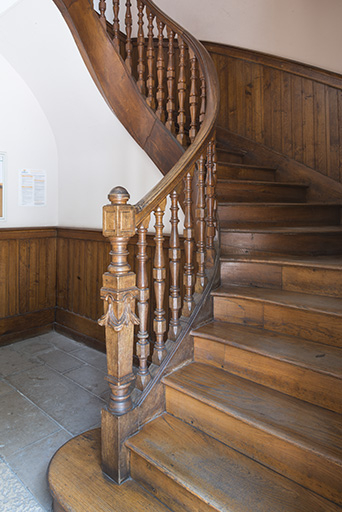 L'escalier principal. © Jérôme Mongreville / Région Bourgogne-Franche-Comté, Inventaire du patrimoine - 2017