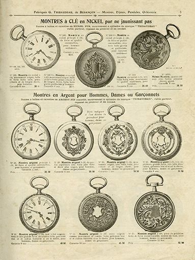 Catalogue Fabriques G. Tribaudeau, p. 5, s.d. [début 20e siècle]. © Raphaël Favereaux / Région Bourgogne-Franche-Comté, Inventaire du patrimoine - 2018