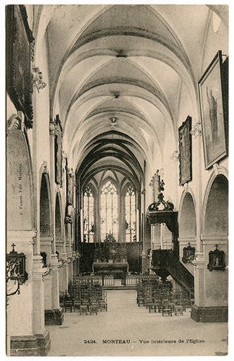 2424. Morteau - Vue intérieure de l'église, 4e quart 19e siècle. © Gilbert Poinsot / Région Bourgogne-Franche-Comté, Inventaire du patrimoine - 2018