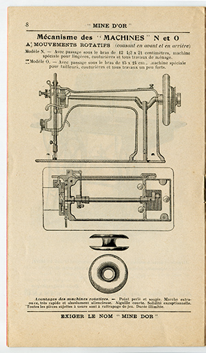 Machines à coudre "Mine d'Or". Etablissements G. Pannetton Morteau (Doubs) [catalogue, p. 8], 1927. © Laurent Poupard / Région Bourgogne-Franche-Comté, Inventaire du patrimoine - 2018