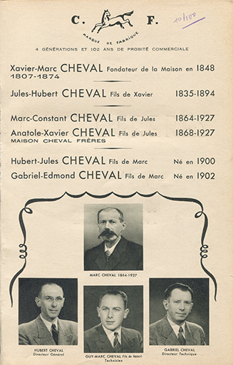 C.F. [Cheval Frères]. 4 générations et 102 ans de probité commerciale, 1950. © Laurent Poupard / Région Bourgogne-Franche-Comté, Inventaire du patrimoine - 2018