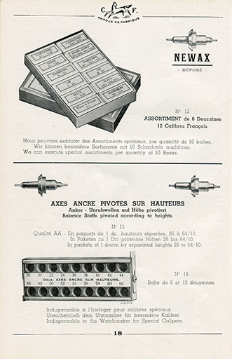[Exemples de production de la société Cheval Frères : axes d'échappement à ancre], 1950. © Laurent Poupard / Région Bourgogne-Franche-Comté, Inventaire du patrimoine - 2018