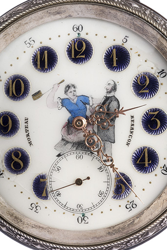 Personnages sur le cadran. © Sonia Dourlot / Région Bourgogne-Franche-Comté, Inventaire du patrimoine - 2018