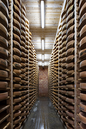 Cave d'affinage : intérieur d'une pièce. © Sonia Dourlot / Région Bourgogne-Franche-Comté, Inventaire du patrimoine - 2018