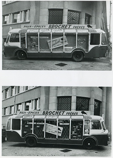 Camions publicitaires Brochet, s.d. [vers 1955]. © Raphaël Favereaux / Région Bourgogne-Franche-Comté, Inventaire du patrimoine - 2019