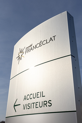 Totem d'accueil. © Sonia Dourlot / Région Bourgogne-Franche-Comté, Inventaire du patrimoine - 2019