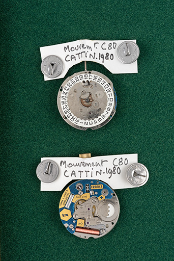 Modules à quartz Cattin C 80 (1980), étudiés par le Cetehor. (Collection Cetehor, Besançon). © Sonia Dourlot / Région Bourgogne-Franche-Comté, Inventaire du patrimoine - 2019 Modules à quartz Cattin C 80 (1980), étudiés par le Cetehor. (Collection Cetehor, Besançon). © Sonia Dourlot / Région Bourgogne-Franche-Comté, Inventaire du patrimoine - 2019