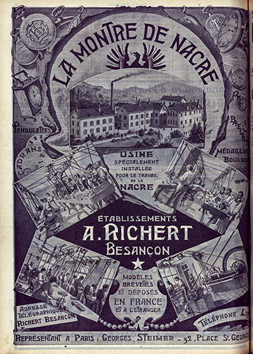 Publicité Ets A. Richert, 1908. © Raphaël Favereaux / Région Bourgogne-Franche-Comté, Inventaire du patrimoine - 2019 Publicité Ets A. Richert, 1908. © Raphaël Favereaux / Région Bourgogne-Franche-Comté, Inventaire du patrimoine - 2019