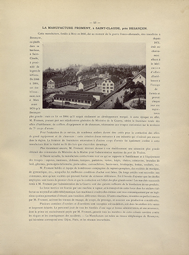 La manufacture Froment, à Saint-Claude, près Besançon, 1894. © Raphaël Favereaux / Région Bourgogne-Franche-Comté, Inventaire du patrimoine - 2019