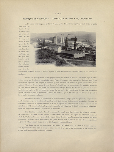 Fabrique de cellulose. Usines J.-B. Weibel, à Novillars, 1894. © Léa Huguenin-Vuillemin / Région Bourgogne-Franche-Comté, Inventaire du patrimoine - 2019