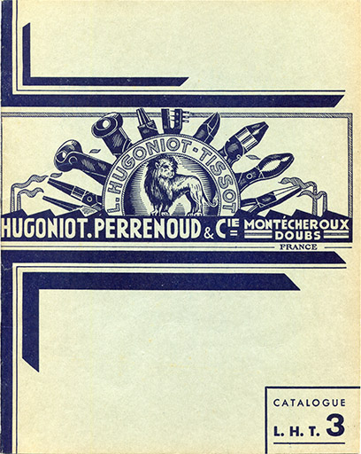 Catalogue L.H.T. 3 [catalogue de production : 1ère de couverture], [1949]. © Laurent Poupard / Région Bourgogne-Franche-Comté, Inventaire du patrimoine - 2019