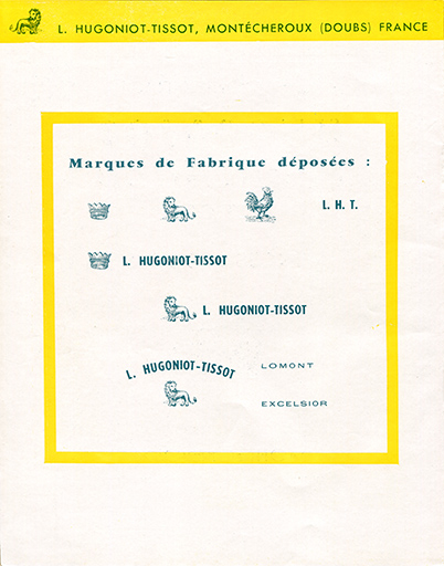 Catalogue L.H.T. 3 [catalogue de production : marques de fabrique sur la page précédant la p. 1], [1949]. © Laurent Poupard / Région Bourgogne-Franche-Comté, Inventaire du patrimoine - 2019