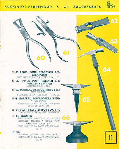Catalogue L.H.T. 3 [catalogue de production p. 11 : pinces, marteaux et bigornes], [1949]. © Laurent Poupard / Région Bourgogne-Franche-Comté, Inventaire du patrimoine - 2019