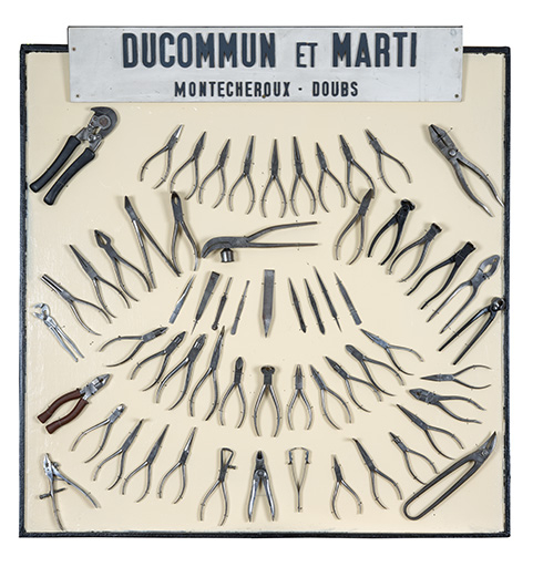 Présentoir de pinces Ducommun et Marti. © Sonia Dourlot / Région Bourgogne-Franche-Comté, Inventaire du patrimoine - 2019
