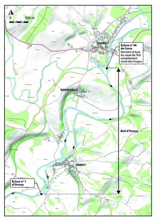 Plan de localisation (1/20 000). Extrait du ScanExpress classique © IGN 2018. © Bertrand Turina / Région Bourgogne-Franche-Comté, Inventaire du patrimoine - 2019 Plan de localisation (1/20 000). Extrait du ScanExpress classique © IGN 2018. © Bertrand Turina / Région Bourgogne-Franche-Comté, Inventaire du patrimoine - 2019