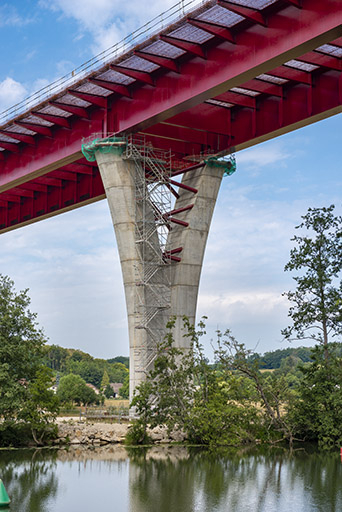 Le viaduc de la déviation de Port-sur-Saône en construction. © Jérôme Mongreville / Région Bourgogne-Franche-Comté, Inventaire du patrimoine - 2020